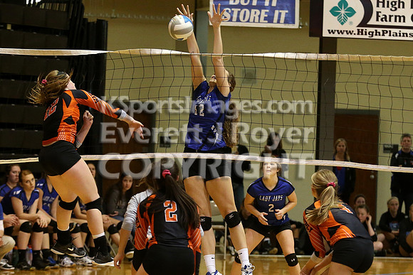 Waverly defeated Beloit St. John's-Tipton in pool play at the KSHSAA Class 1AD2 Volleyball State Championship on Friday, October 27, 2017.  (Photo: Everett Royer, www.ksportsimages.com)