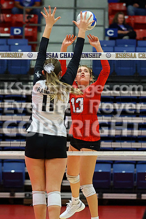 Hoisington vs Neodesha Pool Play at the 3A State Volleyball Tournament