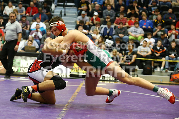 At 152, Christopher Ball, Hoisington defeated Colton Hutchinson, Smith Center 3-0 in the KSHSAA 2018 3-2-1A State Wrestling Championship Final, Saturday, February 24, 2018.