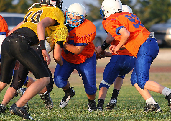 Otis Bison vs. Lacrosse Middle School Football Photos 2012