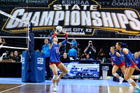 Ellinwood defeated Valley Heights to finish the season with a perfect 47-0 record and win 1st  state volleyball championship in school history