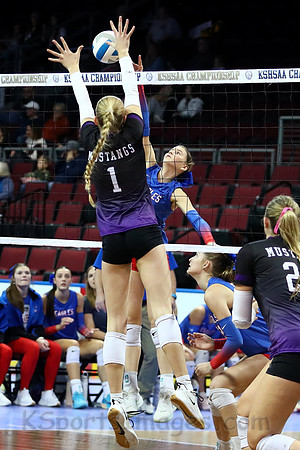 Ellinwood defeated Valley Heights to finish the season with a perfect 47-0 record and win 1st  state volleyball championship in school history