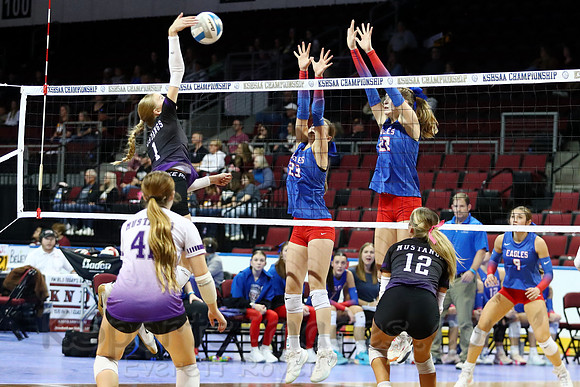 Ellinwood defeated Valley Heights to finish the season with a perfect 47-0 record and win 1st  state volleyball championship in school history