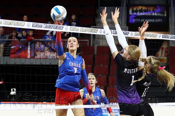 Ellinwood defeated Valley Heights to finish the season with a perfect 47-0 record and win 1st  state volleyball championship in school history