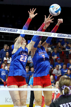 Ellinwood defeated Valley Heights to finish the season with a perfect 47-0 record and win 1st  state volleyball championship in school history