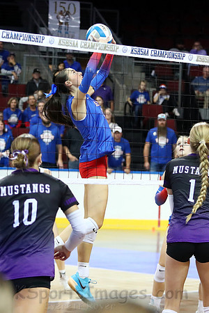 Ellinwood defeated Valley Heights to finish the season with a perfect 47-0 record and win 1st  state volleyball championship in school history