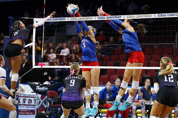 Ellinwood defeated Valley Heights to finish the season with a perfect 47-0 record and win 1st  state volleyball championship in school history