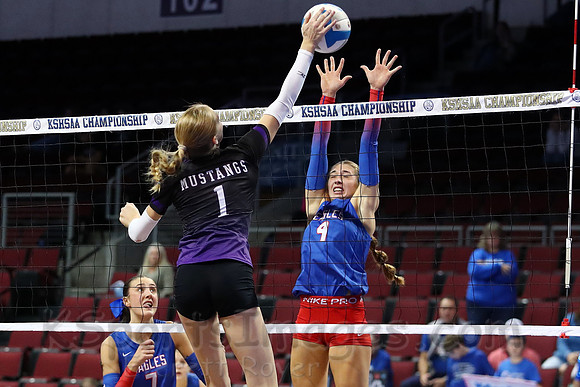 Ellinwood defeated Valley Heights to finish the season with a perfect 47-0 record and win 1st  state volleyball championship in school history