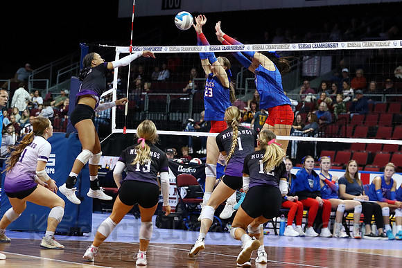 Ellinwood defeated Valley Heights to finish the season with a perfect 47-0 record and win 1st  state volleyball championship in school history