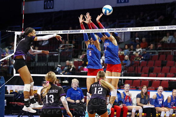 Ellinwood defeated Valley Heights to finish the season with a perfect 47-0 record and win 1st  state volleyball championship in school history