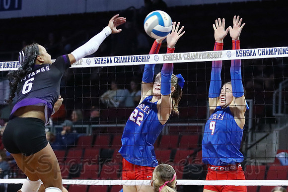 Ellinwood defeated Valley Heights to finish the season with a perfect 47-0 record and win 1st  state volleyball championship in school history