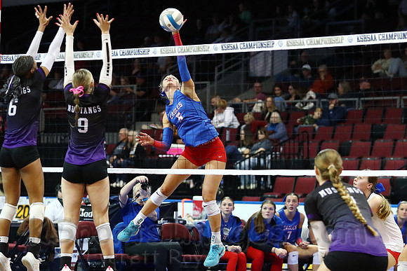 Ellinwood defeated Valley Heights to finish the season with a perfect 47-0 record and win 1st  state volleyball championship in school history