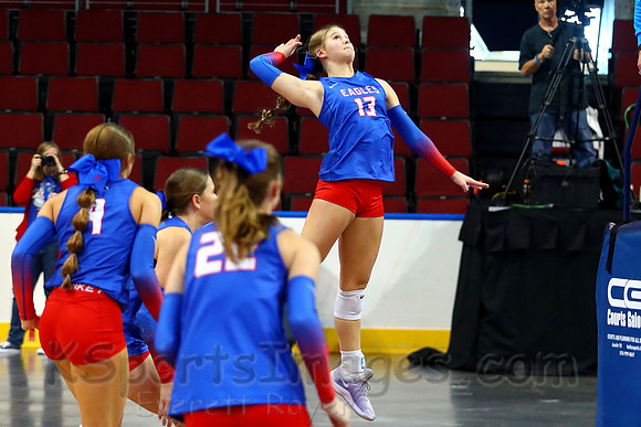 Ellinwood wins the semifinal match with Jefferson County North, 25-10 25-14 to earn a spot in the championship match against Valley Heights.
