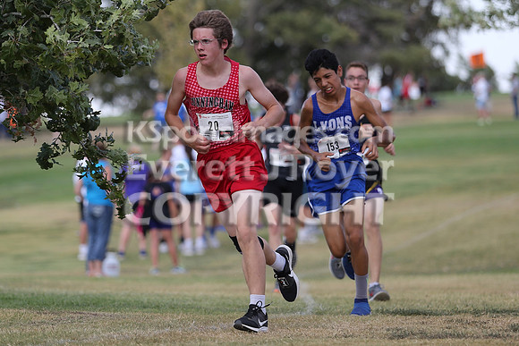 Larned High School Cross Country Meet, Thursday, September21, 2017. Paige Harris, Ashland Jr. and Christopher Nemechek, Holcomb Sr., won the varsity meets.  (Photo: Everett Royer, www.ksportsimages.c