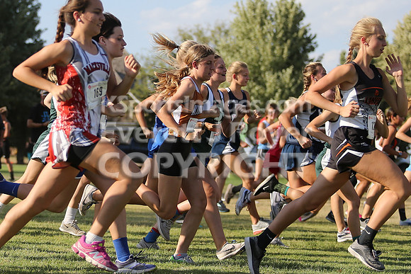 Larned High School Cross Country Meet, Thursday, September21, 2017. Paige Harris, Ashland Jr. and Christopher Nemechek, Holcomb Sr., won the varsity meets.  (Photo: Everett Royer, www.ksportsimages.c