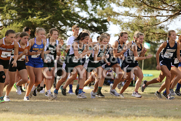 Larned High School Cross Country Meet, Thursday, September21, 2017. Paige Harris, Ashland Jr. and Christopher Nemechek, Holcomb Sr., won the varsity meets.  (Photo: Everett Royer, www.ksportsimages.c