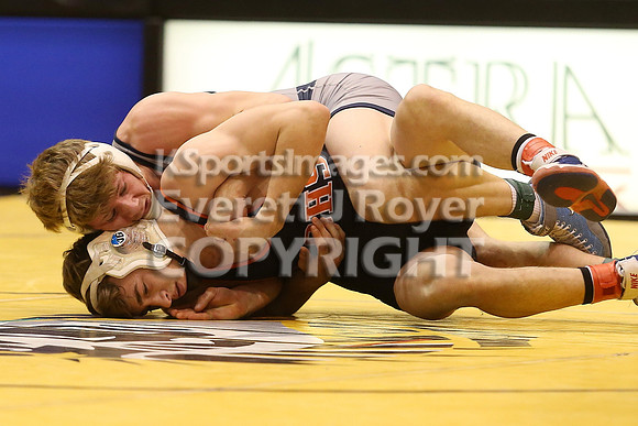 At 138, Hunter Ostertag, Effingham-Atchison County defeated  Tucker Rhoades, Hays-TMP 5-2  in the 3-2-1A 2017 KSHSAA Wrestling Championship Finals, Saturday, February 25, 2017.