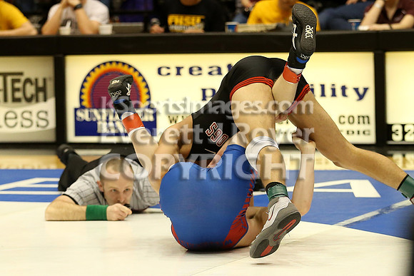 132 - Chris Deters (Marysville) vs Taylor Wilmarth (Wellsville)