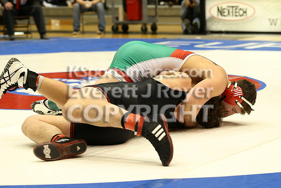 220 - Kole Davoren (Rossville) vs Dalton Kuhn (Smith Center)