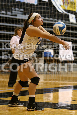 Otis-Bison defeated Beloit St. John's-Tipton in a semifinal game at the KSHSAA Class 1AD2 Volleyball State Championship on Saturday, October 28, 2017.  (Photo: Everett Royer, www.ksportsimages.com)