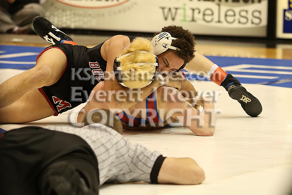 132 - Chris Deters (Marysville) vs Taylor Wilmarth (Wellsville)