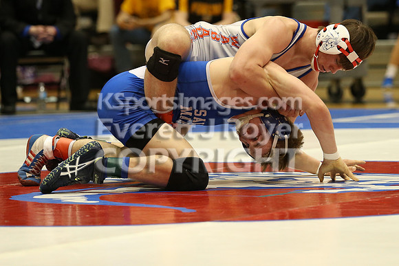 145 - Corey Tyler (St. Mary's) vs Kolby Droegemeier (Wabaunsee)