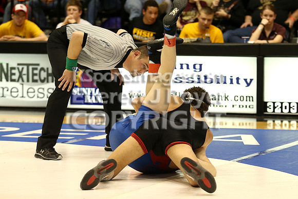 132 - Chris Deters (Marysville) vs Taylor Wilmarth (Wellsville)
