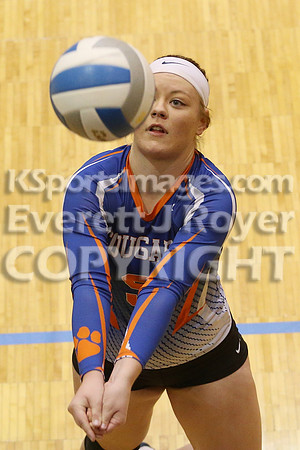 Otis-Bison defeated Beloit St. John's-Tipton in a semifinal game at the KSHSAA Class 1AD2 Volleyball State Championship on Saturday, October 28, 2017.  (Photo: Everett Royer, www.ksportsimages.com)