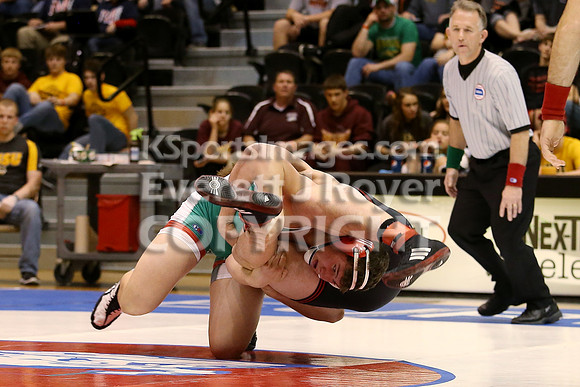 220 - Kole Davoren (Rossville) vs Dalton Kuhn (Smith Center)
