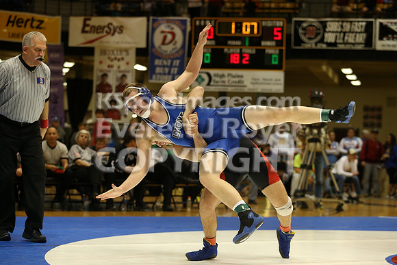 182 - Isaac Luellen (Rossville) vs Cody Clarke (Lyons)