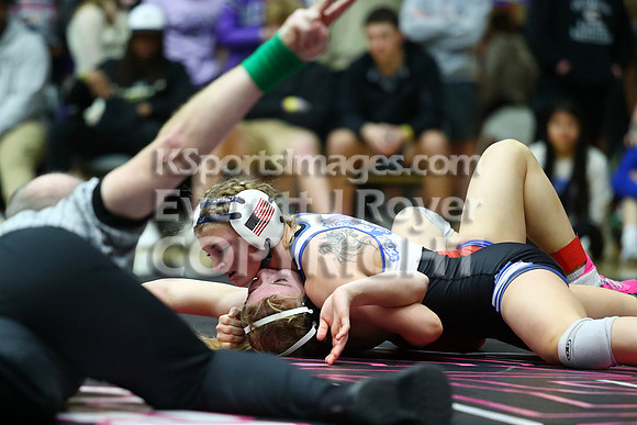 1st Place MatchAshlyn Hahn (Stockton HS) 41-0, Sr. over Averie Counts (Russell HS) 43-7, Fr. (Fall 1:35)