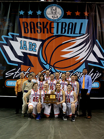 Otis-Bison girls defeated Golden Plains 2017 in the Third Place game, KSHSAA 1AD2 State Championship at United Wireless Arena in Dodge City on Saturday, March 11, 2017. (Photo: Everett Royer, www.kspo