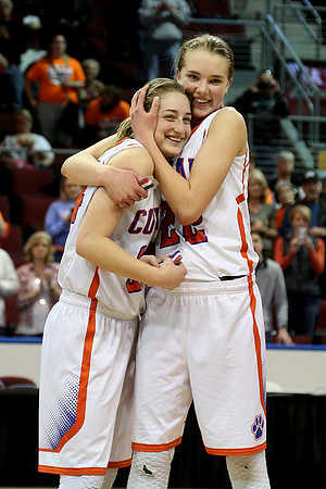 Otis-Bison girls defeated Golden Plains 2017 in the Third Place game, KSHSAA 1AD2 State Championship at United Wireless Arena in Dodge City on Saturday, March 11, 2017. (Photo: Everett Royer, www.kspo