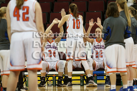 Otis-Bison girls defeated Golden Plains 2017 in the Third Place game, KSHSAA 1AD2 State Championship at United Wireless Arena in Dodge City on Saturday, March 11, 2017. (Photo: Everett Royer, www.kspo