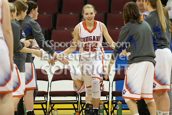 Otis-Bison girls defeated Golden Plains 2017 in the Third Place game, KSHSAA 1AD2 State Championship at United Wireless Arena in Dodge City on Saturday, March 11, 2017. (Photo: Everett Royer, www.kspo