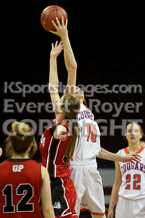 Otis-Bison girls defeated Golden Plains 2017 in the Third Place game, KSHSAA 1AD2 State Championship at United Wireless Arena in Dodge City on Saturday, March 11, 2017. (Photo: Everett Royer, www.kspo