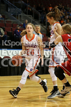 Otis-Bison girls defeated Golden Plains 2017 in the Third Place game, KSHSAA 1AD2 State Championship at United Wireless Arena in Dodge City on Saturday, March 11, 2017. (Photo: Everett Royer, www.kspo