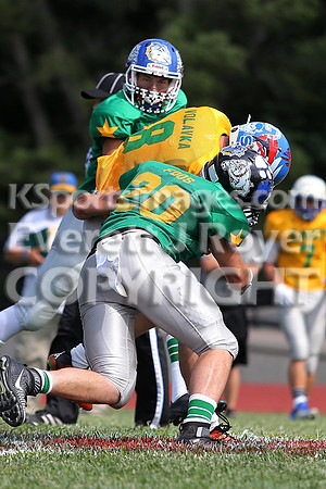 The East defeated the West 28-20 in OT in the Kansas 8 Man D2  Football game in Beloit on Saturday, June 10, 2017.  (Photo: Everett Royer, www.ksportsimages.com)