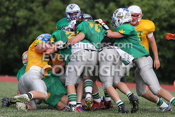 The East defeated the West 28-20 in OT in the Kansas 8 Man D2  Football game in Beloit on Saturday, June 10, 2017.  (Photo: Everett Royer, www.ksportsimages.com)