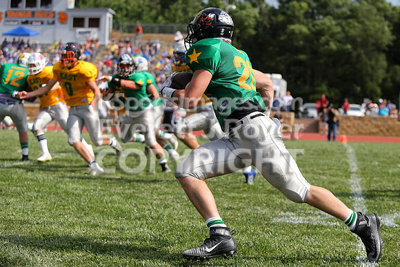 The East defeated the West 28-20 in OT in the Kansas 8 Man D2  Football game in Beloit on Saturday, June 10, 2017.  (Photo: Everett Royer, www.ksportsimages.com)