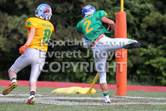 The East defeated the West 28-20 in OT in the Kansas 8 Man D2  Football game in Beloit on Saturday, June 10, 2017.  (Photo: Everett Royer, www.ksportsimages.com)