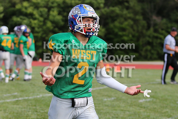 The East defeated the West 28-20 in OT in the Kansas 8 Man D2  Football game in Beloit on Saturday, June 10, 2017.  (Photo: Everett Royer, www.ksportsimages.com)