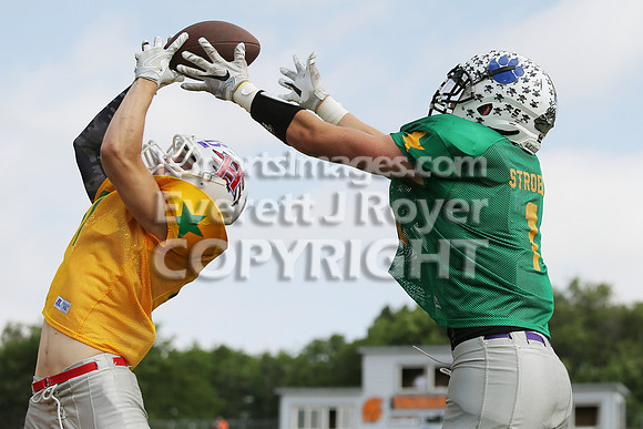 The East defeated the West 28-20 in OT in the Kansas 8 Man D2  Football game in Beloit on Saturday, June 10, 2017.  (Photo: Everett Royer, www.ksportsimages.com)