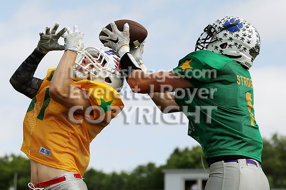 The East defeated the West 28-20 in OT in the Kansas 8 Man D2  Football game in Beloit on Saturday, June 10, 2017.  (Photo: Everett Royer, www.ksportsimages.com)