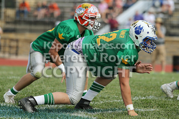 The East defeated the West 28-20 in OT in the Kansas 8 Man D2  Football game in Beloit on Saturday, June 10, 2017.  (Photo: Everett Royer, www.ksportsimages.com)