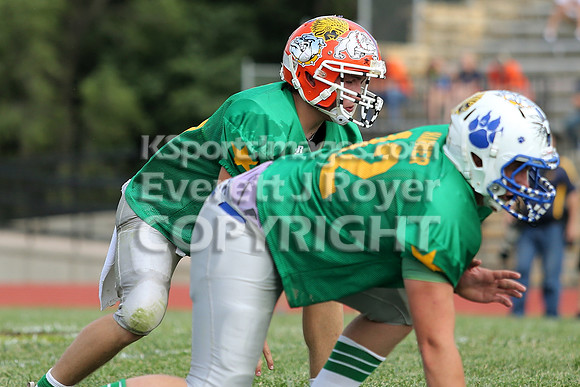 The East defeated the West 28-20 in OT in the Kansas 8 Man D2  Football game in Beloit on Saturday, June 10, 2017.  (Photo: Everett Royer, www.ksportsimages.com)
