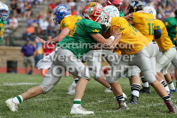 The East defeated the West 28-20 in OT in the Kansas 8 Man D2  Football game in Beloit on Saturday, June 10, 2017.  (Photo: Everett Royer, www.ksportsimages.com)