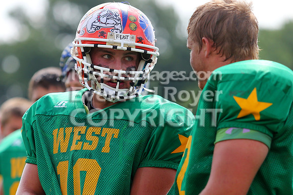 The East defeated the West 28-20 in OT in the Kansas 8 Man D2  Football game in Beloit on Saturday, June 10, 2017.  (Photo: Everett Royer, www.ksportsimages.com)