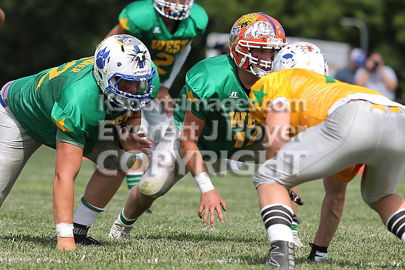 The East defeated the West 28-20 in OT in the Kansas 8 Man D2  Football game in Beloit on Saturday, June 10, 2017.  (Photo: Everett Royer, www.ksportsimages.com)