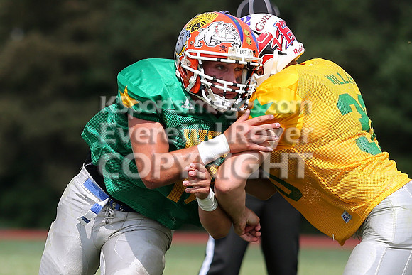 The East defeated the West 28-20 in OT in the Kansas 8 Man D2  Football game in Beloit on Saturday, June 10, 2017.  (Photo: Everett Royer, www.ksportsimages.com)